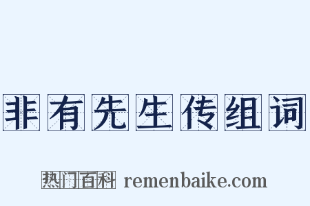 非有先生传组词是什么意思的图片